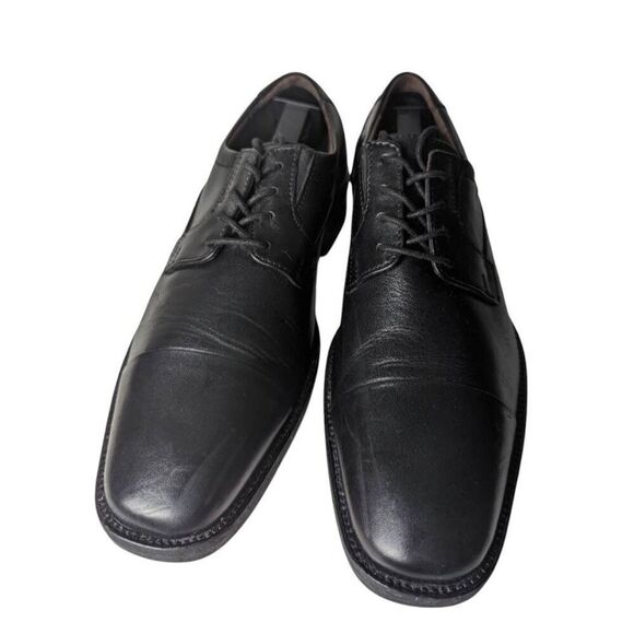 JOHNSTON & MURPHY Lancaster Black Leather Cap Toe Oxford Size 8.5M - Picture 4 of 6
